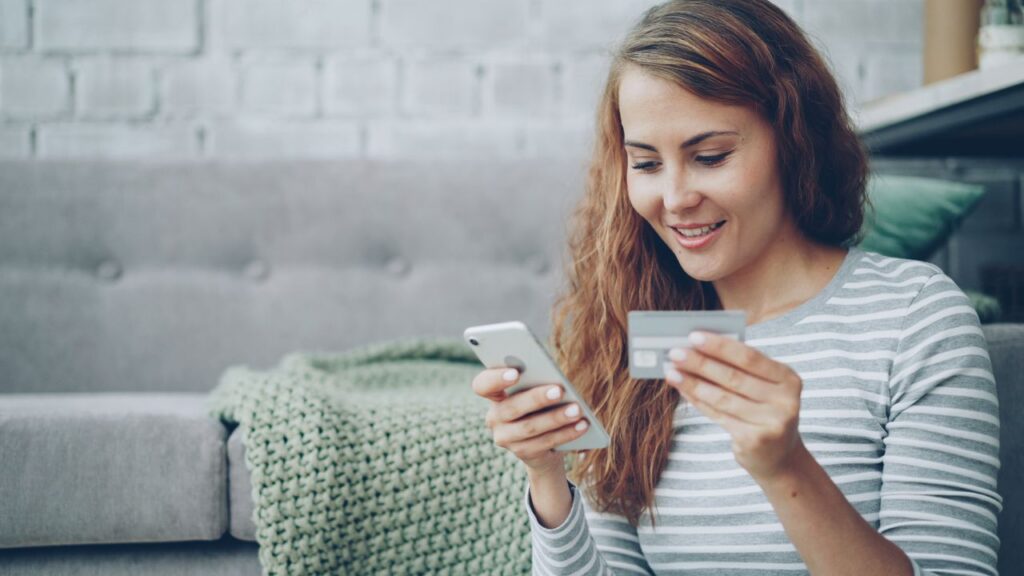 Customer researching beauty products through an online store