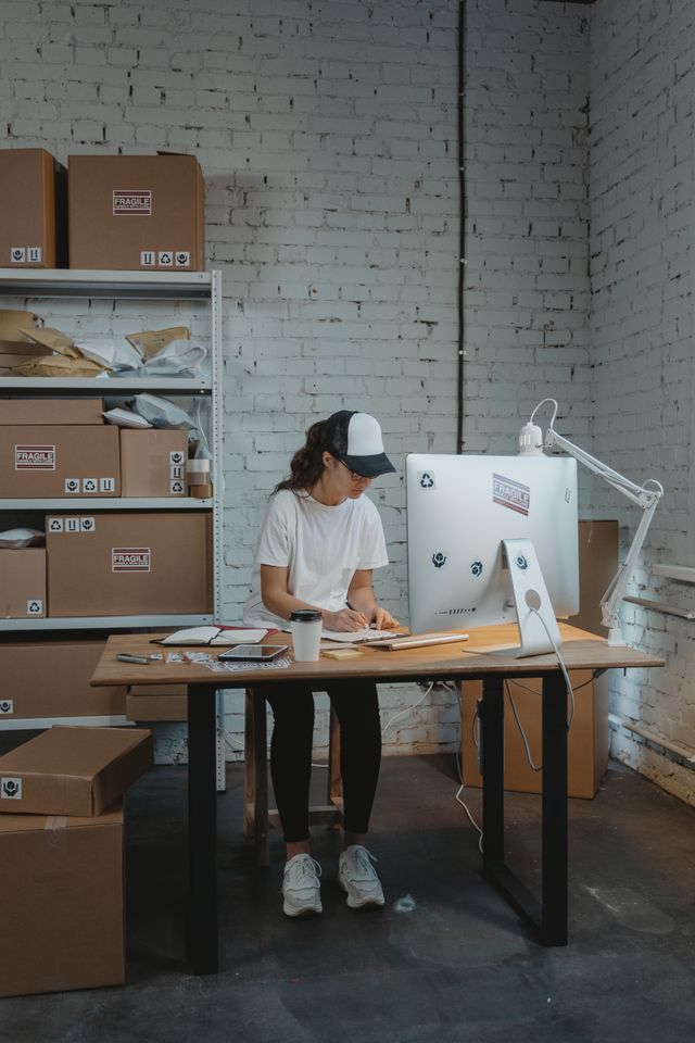 Ecommerce warehouse operations preparing customer orders