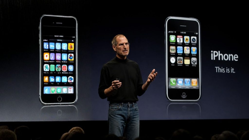 Steve Jobs demonstrating clear product vision and focused leadership