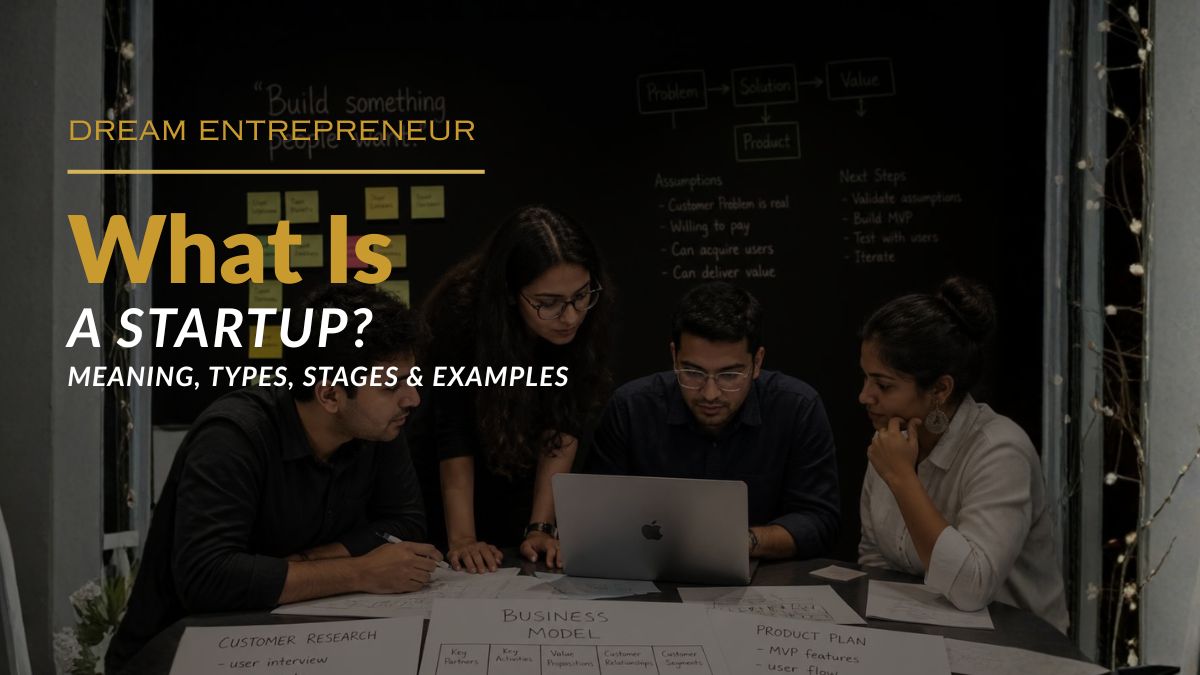 Entrepreneur and startup team developing a new business idea
